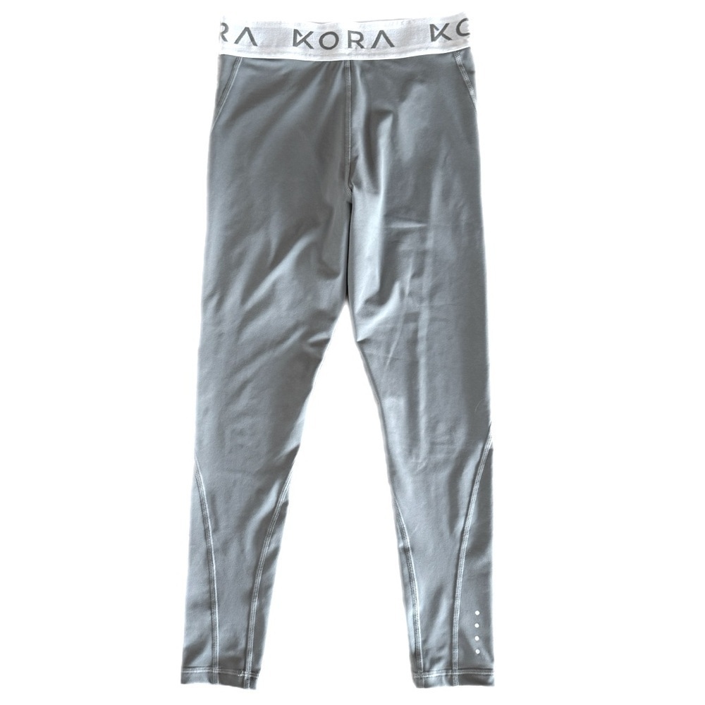 KORA Like New Power Leggings Logo Waist in Grey  Size Small - Picture 4 of 6